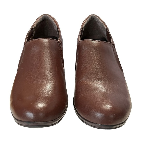 Easy Spirit “Eloize” Brown Leather Stacked Heels Size 8 Medium - Picture 4 of 14